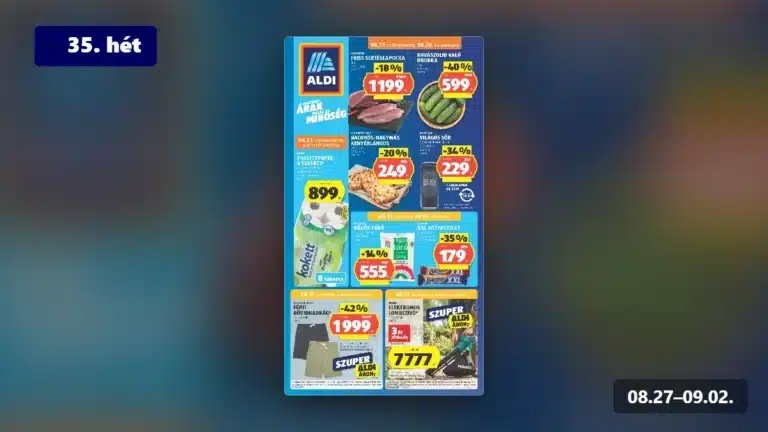 aldi akciós újság 2026 35 hét