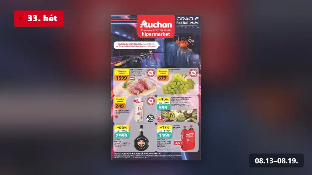 auchan hipermarket akciós újság 2026 33 hét