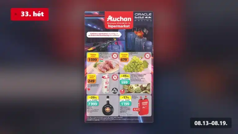 auchan hipermarket akciós újság 2026 33 hét