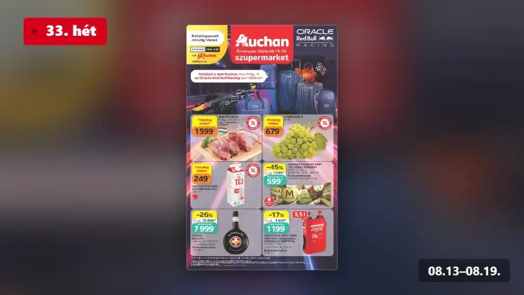 auchan szupermarket akciós újság 2026 33 hét