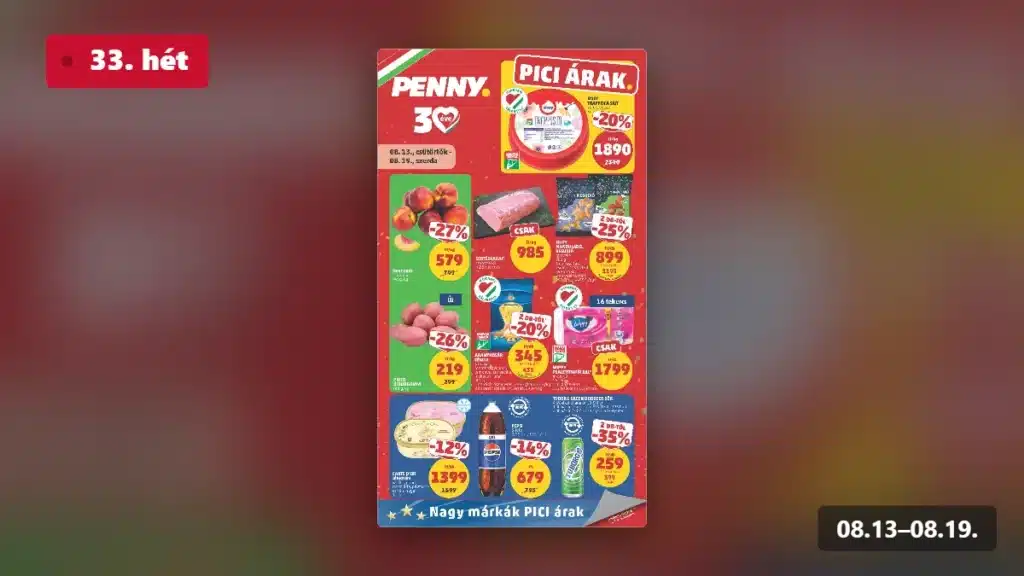 penny akciós újság 2026 33 hét