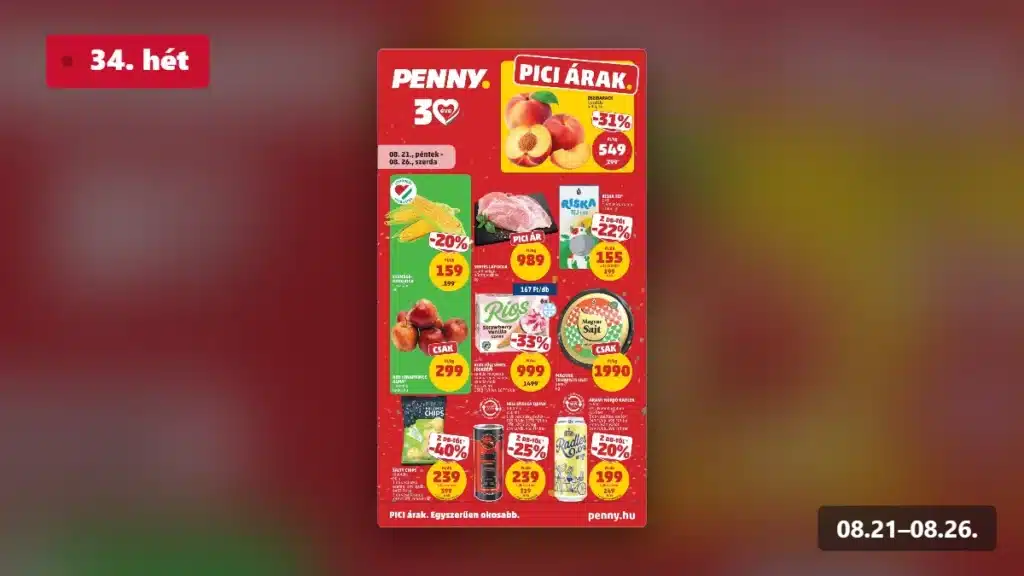 penny akciós újság 2026 34 hét