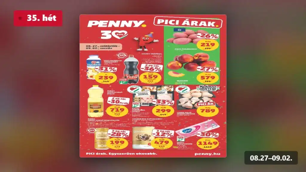 penny akciós újság 2026 35 hét