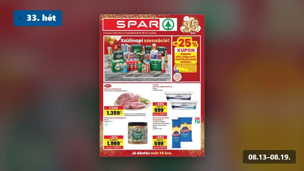 spar akciós újság 2026 33 hét