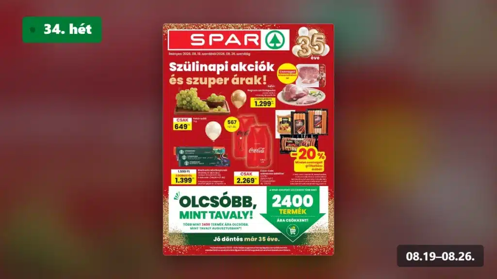 spar akciós újság 2026 34 hét
