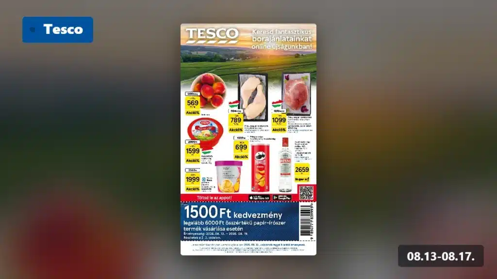 tesco hipermarket akciós újság 2026 33 hét
