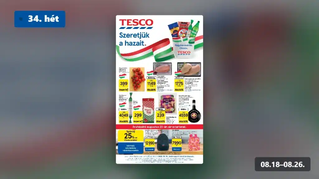 tesco hipermarket akciós újság 2026 34 hét
