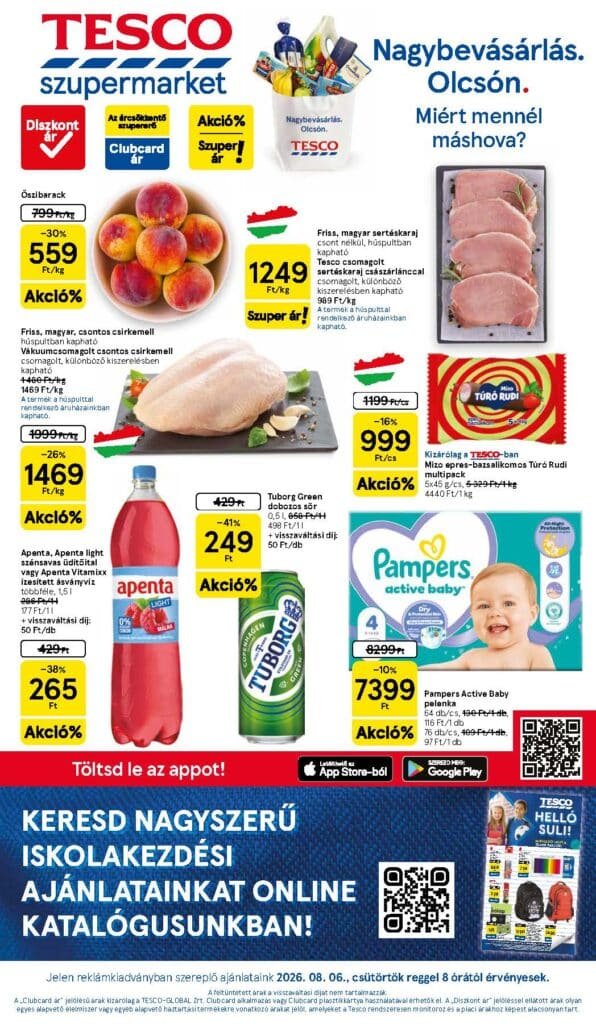 tesco szupermarket akciós újság 2026 32 hét