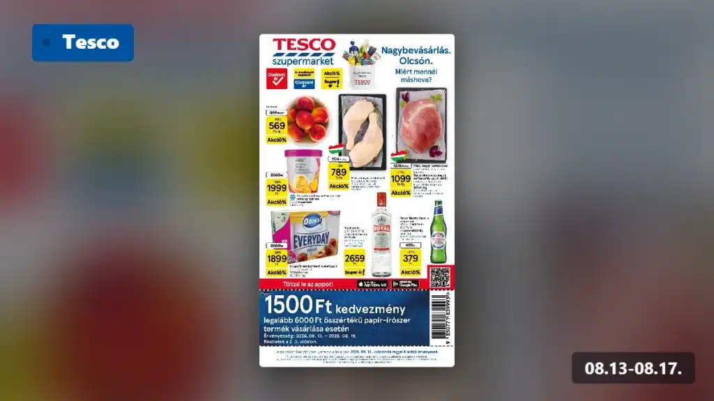 tesco szupermarket akciós újság 2026 33 hét