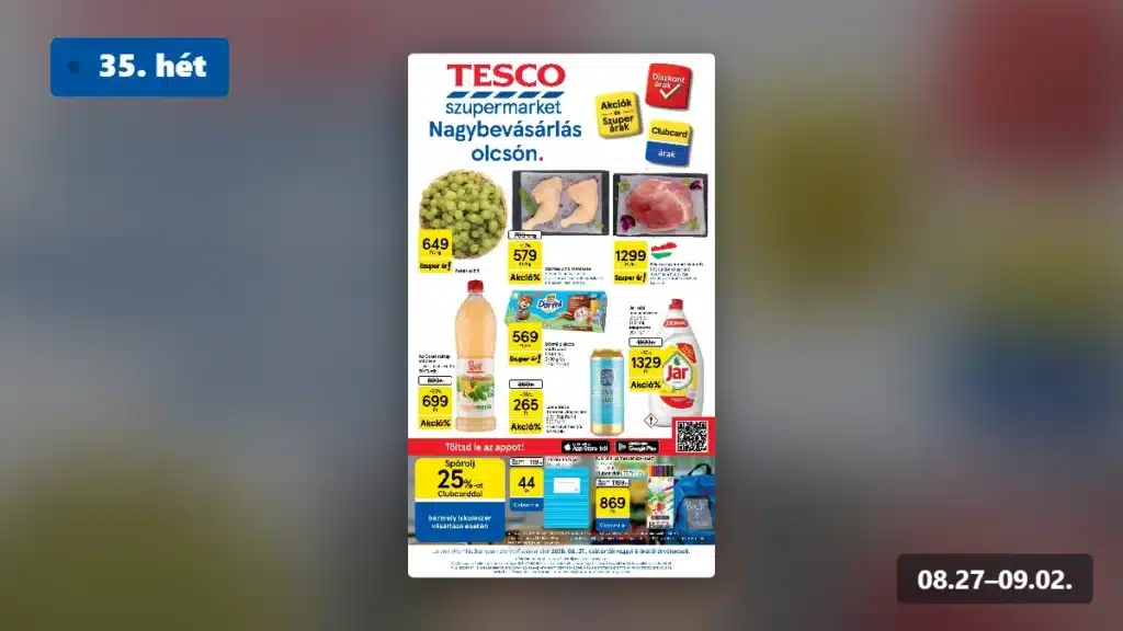 tesco szupermarket akciós újság 2026 35 hét