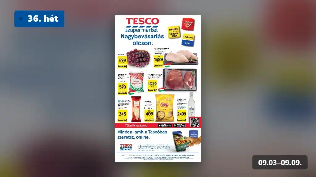 tesco szupermarket akciós újság 2026 36 hét