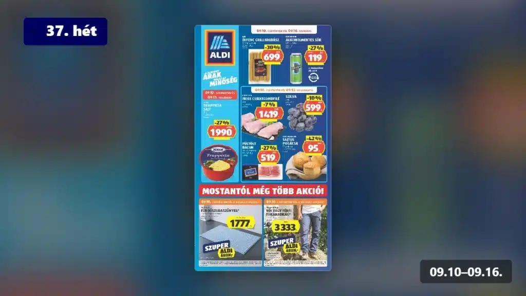 aldi akciós újság 2026 37 hét