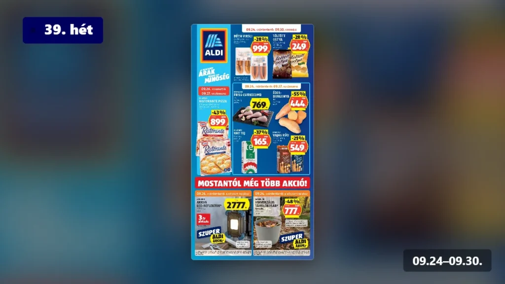 aldi akciós újság 2026 39 hét