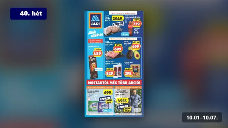 aldi akciós újság 2026 40 hét