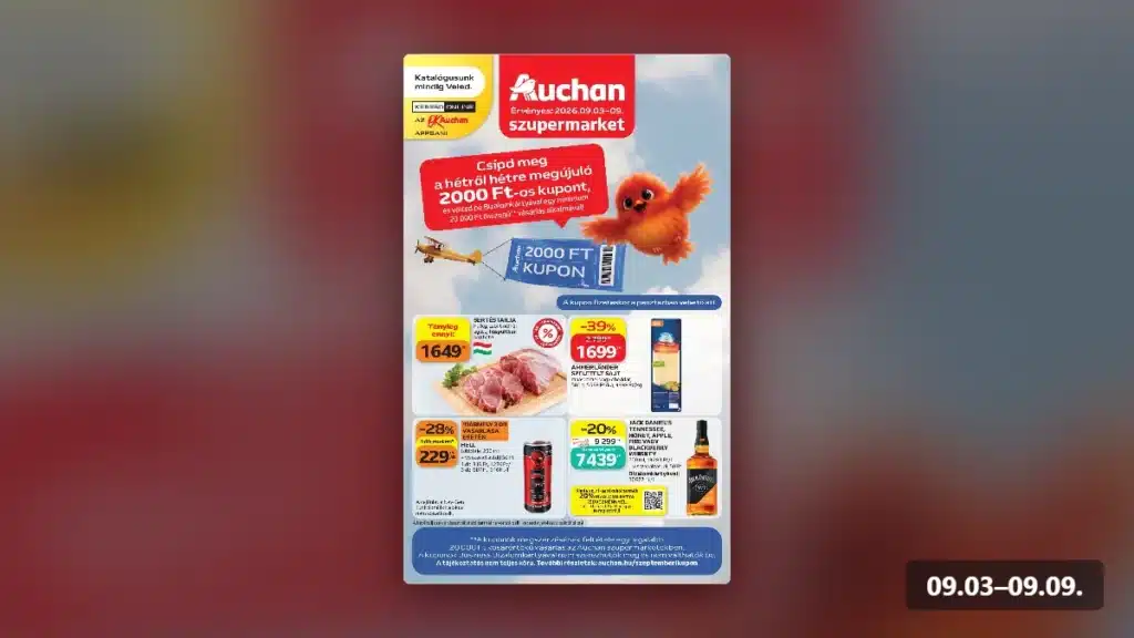 auchan szupermarket akciós újság 2026 36 hét