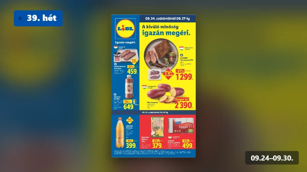 lidl akciós újság 2026 39 hét
