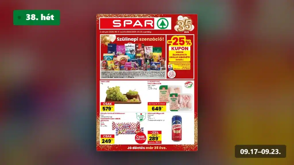 spar akciós újság 2026 38 hét