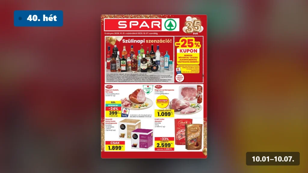 spar akciós újság 2026 40 hét