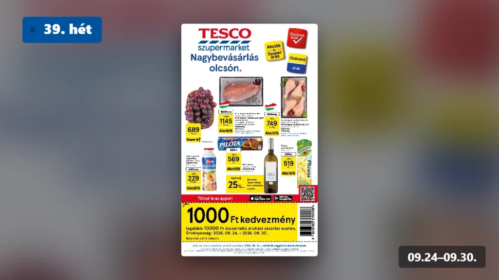 tesco szupermarket akciós újság 2026 39 hét