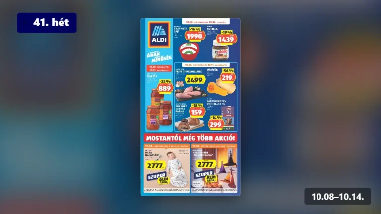 aldi akciós újság 2026 41 hét