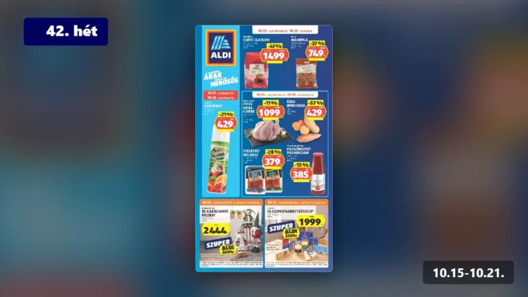 aldi akciós újság 2026 42 hét