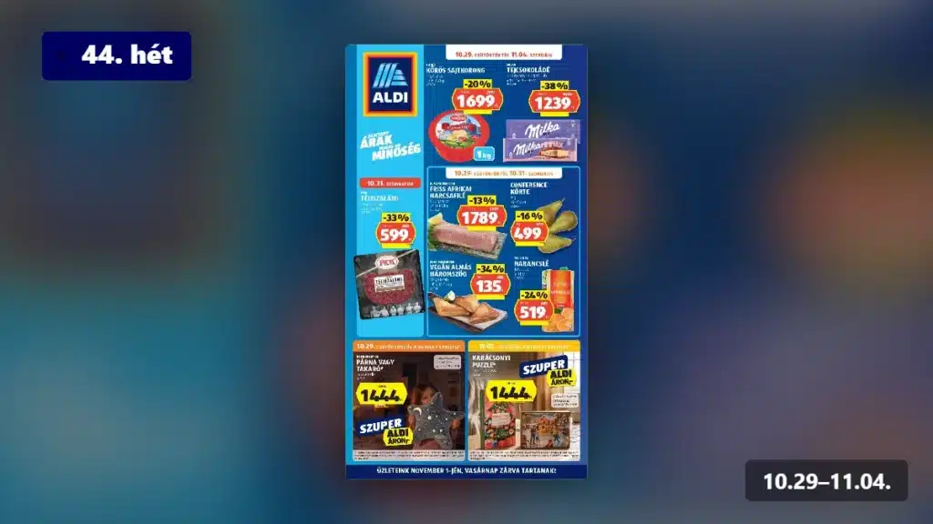 aldi akciós újság 2026 44 hét