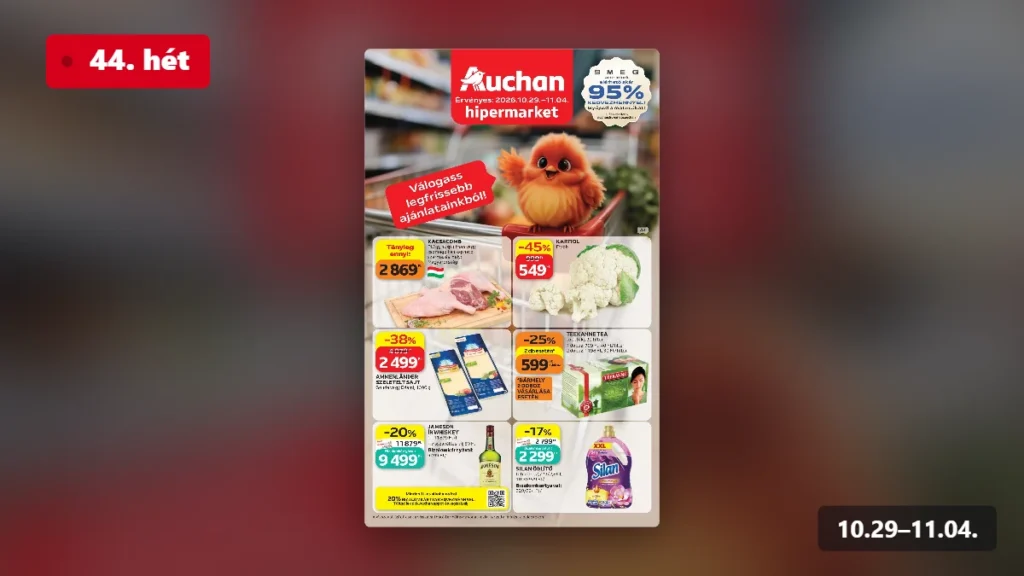 auchan hipermarket akciós újság 2026 44 hét