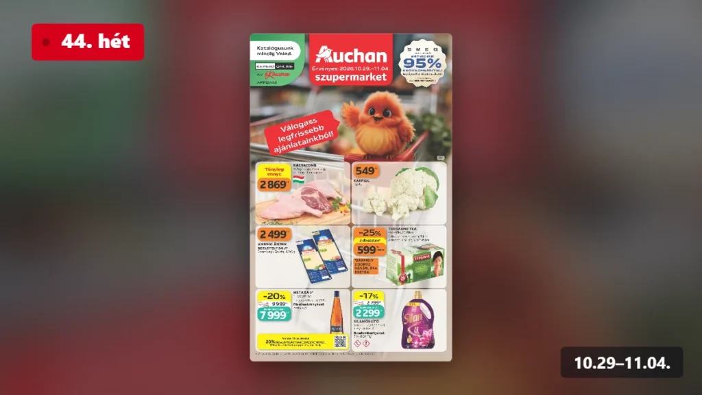 auchan szupermarket akciós újság 2026 44 hét