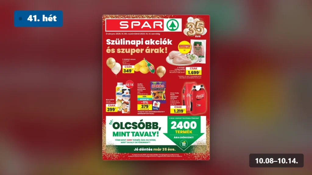 spar akciós újság 2026 41 hét