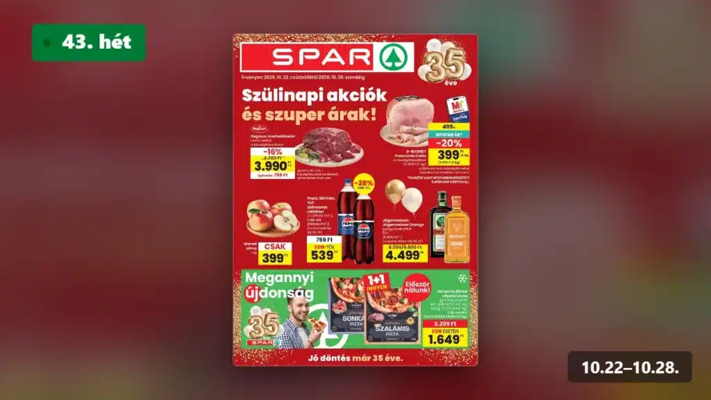 spar akciós újság 2026 43 hét