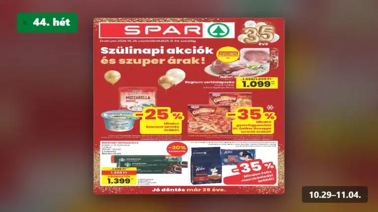 spar akciós újság 2026 44 hét