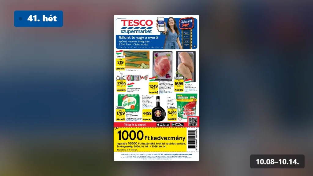 tesco szupermarket akciós újság 2026 41 hét