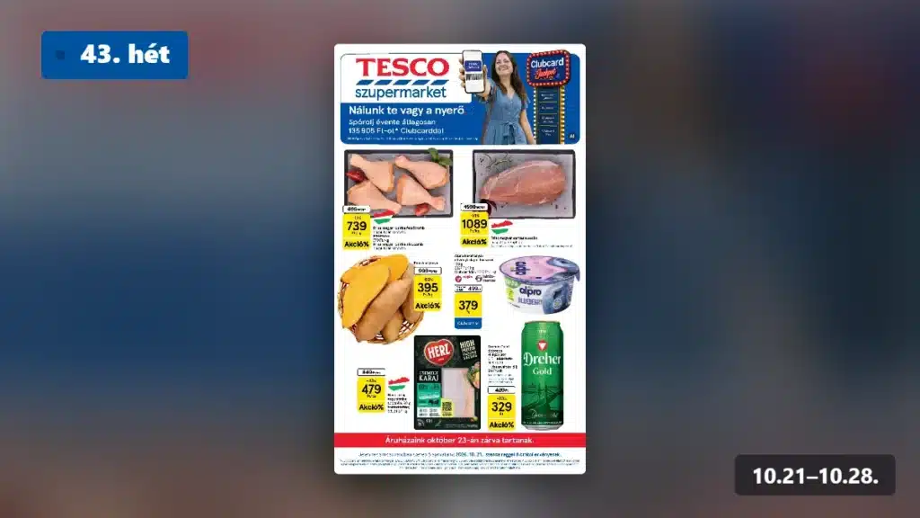 tesco szupermarket akciós újság 2026 43 hét