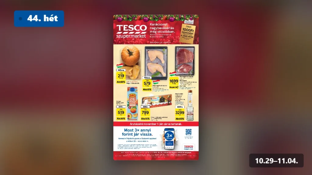 tesco szupermarket akciós újság 2026 44 hét